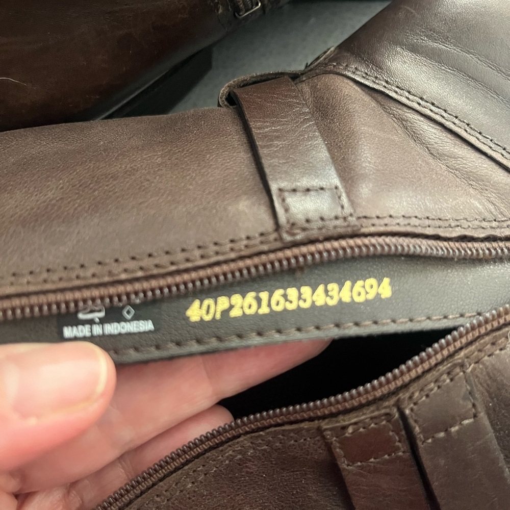 ECCO Touch 15 Brown Leather Ankle Boots - Picture 9 of 12